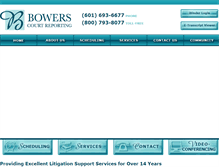 Tablet Screenshot of bowerscourtreporting.com